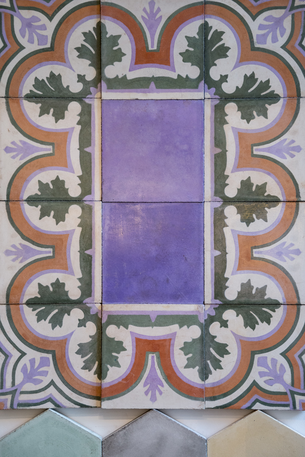 Azulejos botánicos esmaltados artesanales